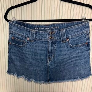 American Eagle Outfitters Blue Denim Low Rise Skirt